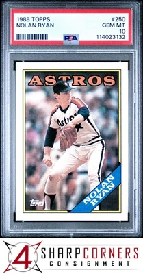1988 TOPPS #250 NOLAN RYAN ASTROS HOF PSA 10 - Image 1 of 3