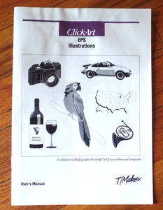 1988 T/Maker ClickArt EPS Illustrations User's Manual & Empty Original Box - Picture 1 of 8