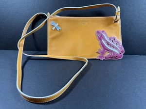 Salvatore Ferragamo Orange Leather Shoulder/Crossbody Bag w/Frog NWT* - Picture 1 of 9
