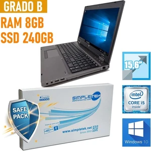 NOTEBOOK PORTATILE HP PROBOOK 6560B I5 15,6" 8GB 240GB SSD BATTERIA NUOVA - Afbeelding 1 van 5