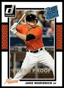 2014 Donruss #250 Jake Marisnick Press Proofs Gold #/99 - Picture 1 of 2