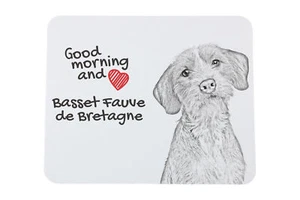Bretoense Basset muismat met hond Art-Dog - Afbeelding 1 van 7