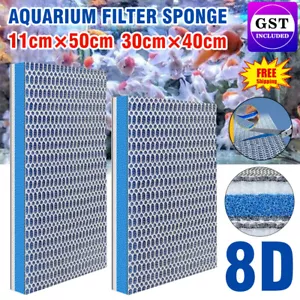 8D Aquarium Filter Media 8-Layer Filter Pads Bio Sponge Foam for Fish Tank Pond - Picture 1 of 13