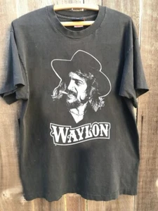Waylon Jennings 1984 Concert Tour Best T-Shirt charcoal tee NH18195 - Picture 1 of 2