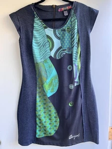 Women's DESIGUAL Blue Short Sleeve Mini Size XL - Picture 1 of 5