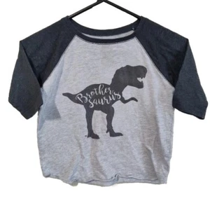 7ate9 Brothersaurus Shirt 3/4 Sleeve Size 5/6 - Picture 1 of 6