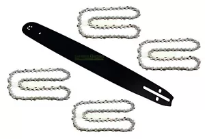 50cm 1,5mm 0,325" 76 TG Schwert + 4X Kette Timbertech, Chain Saw 5200 Kettensäge - Bild 1 von 7