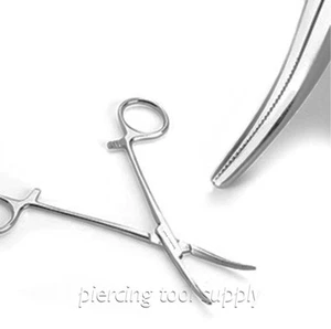 Hemostatic Curved Kelly's Forceps Surgical Instruments Piercing Tattoo - Picture 1 of 1