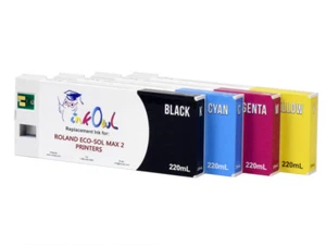 4x220ml InkOwl Compatible Cartridge Pack for Roland ECO-SOL MAX 2 - Picture 1 of 1