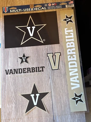 NEW: Vanderbilt Commodores Multi-Use Decal Set - 11" x 17" removable reusable - Image 1 of 4