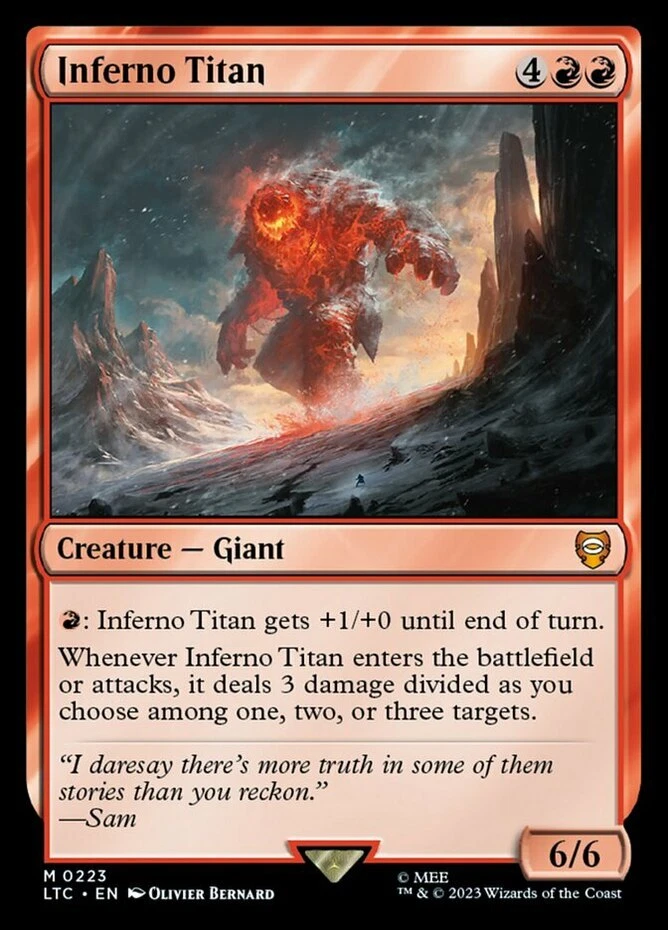x1 Inferno Titan M MTG Commander: The Lord of the Rings: Tales of Middle-Earth M - Image 1 of 1