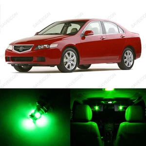 Paquete de 14 luces interiores LED verdes para Acura TSX 2004-2008 + HERRAMIENTA DE PALANCA - Imagen 1 de 6