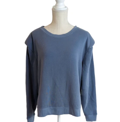 Moletom ANA feminino tamanho XXL azul ombro caído loungewear - Imagem 1 de 4