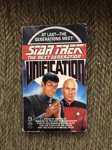 Star Trek TNG Paperback book “Unification” by Jeri Taylor - Picture 1 of 2