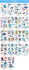 10 X Kids Shark Temporary Waterproof Tattoos Stickers Removable US