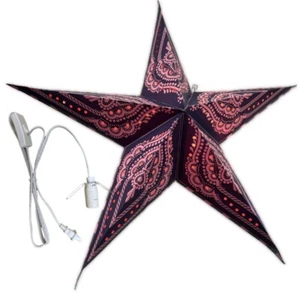 Pink & Purple Hanging Star Lamp Includes Electric Cord & Bulb. - Picture 1 of 1