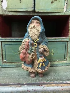 Juni McKenna Weihnachtsmann mit Geschenk. 1982-1986. 5"" Figur/Ornament Weihnachten - Bild 1 von 6
