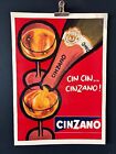 CINZANO Advertising Poster Original Advertising Poster FREE SHIPPING/ POSTAGE
