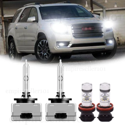 Para GMC Acadia 2013-2018 Xenón HID/LED Faro Alto/Bajo + Kit de Bombillas Antiniebla Foto 1 de 4