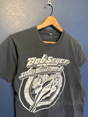 复古 1980 年 Bob Seger And The Silver 子弹带 T 恤,尺寸 M — 第 1/4 张图片
