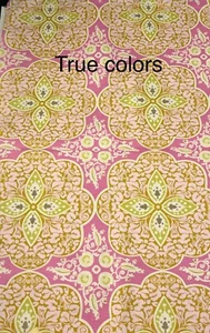 AMY BUTLER DAISY CHAIN SYMMETRICAL SCROLLS & FLORAL COTTON FABRIC ROWAN 1 YD+ - Picture 1 of 5