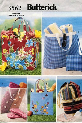 Butterick Beach  Bags Pattern 3562 - Image 1 of 2