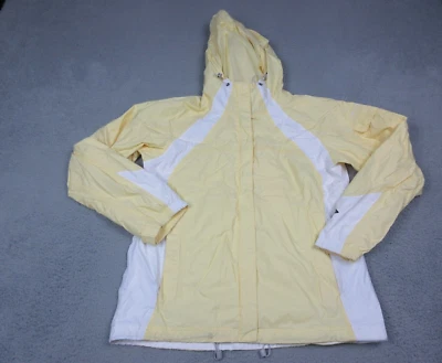 Columbia Chaqueta Mujer Grande Amarilla Sudadera con Capucha Exterior Cremallera Parka Abrigo Damas Foto 1 de 4