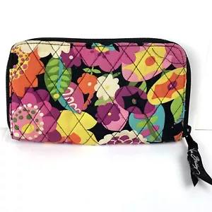 VERA BRADLEY Cremallera Alrededor Cartera Muñequera Va Va Flor Colorido Floral - Imagen 1 de 5