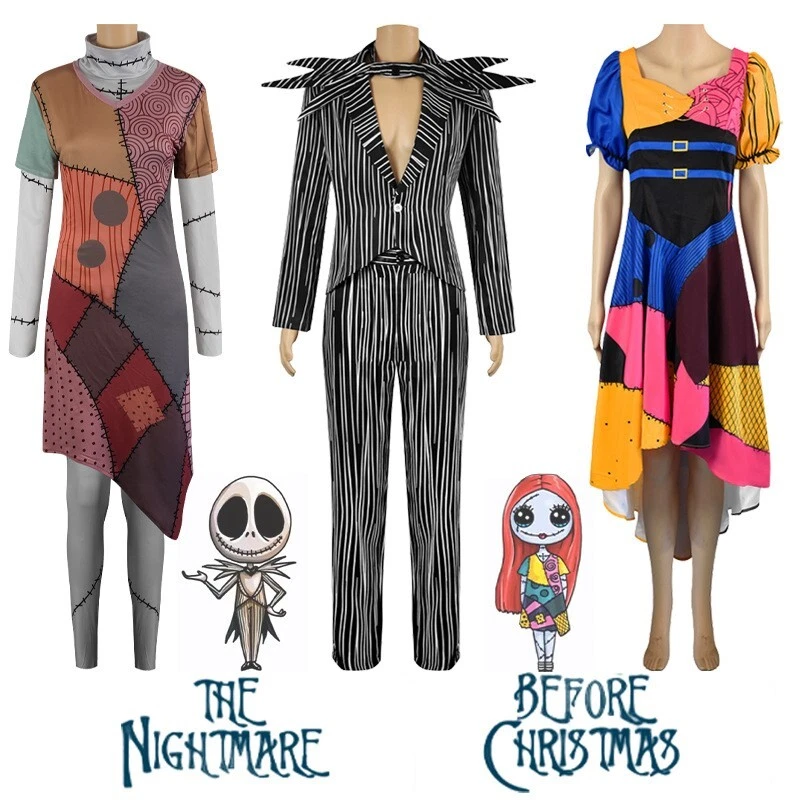 The Nightmare Before Christmas Cosplay Sally Dress Jack Skellington Costume Suit - Image 1 of 1