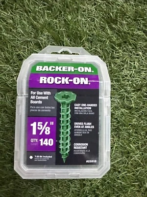 (140-Pk) Tornillos de tablero de cemento de cabeza plana con respaldo 1-5/8" 23510 Foto 1 de 2