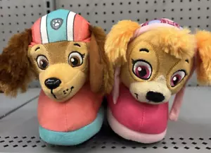 Nickelodeon Paw Patrol Toddler Slippers Liberty & Skye Plush 3D Girls Size 9-10 - Picture 1 of 9