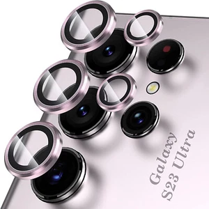 For Samsung Galaxy S23 Ultra S23 Glitter Metal Tempered Glass Camera Protector - Picture 1 of 15
