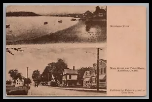 Amesbury Massachusetts Main Street Point Shore Merrimack River Palmers 5 y 10 1921 - Imagen 1 de 2