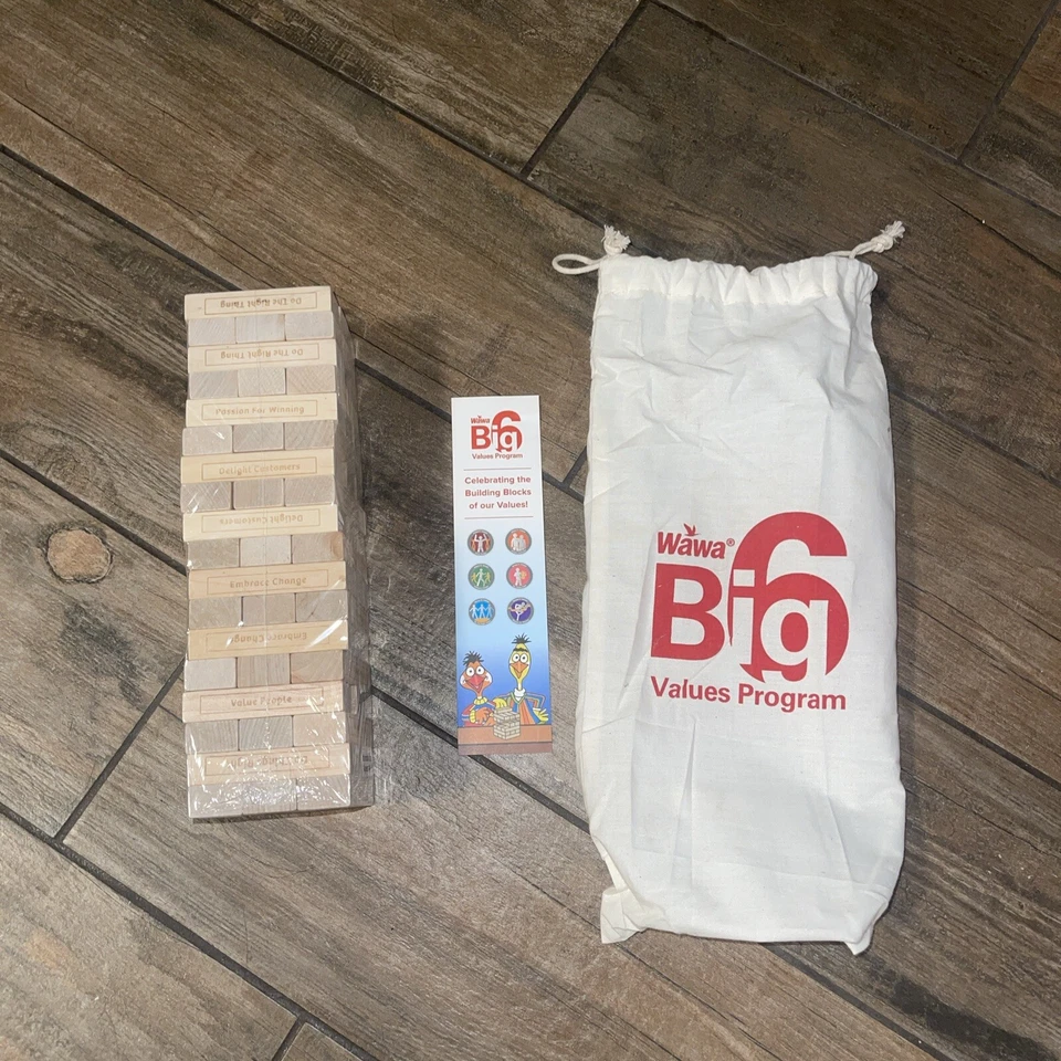Wawa Game Wood Stacking Party Game Convenience Store Memorabilia - Image 1 of 4