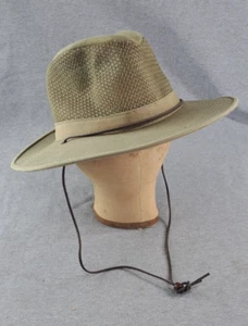 Vintage Orvis Oil Cloth Hat Sz Medium Waxed Safari Outdoors Hiking Fishing USA - Picture 1 of 8