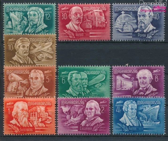 Sellos Hungría 1948 Mi 1011-1020 (emisión completa) sin montar como nuevos/nev (10498282 Foto 1 de 1