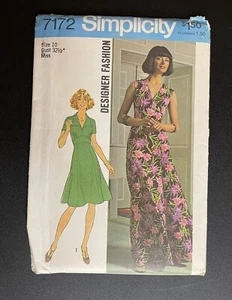 Simplicity Pattern 7172 Dress Misses Uncut Size 10 Vintage 1975 1210 - Picture 1 of 3