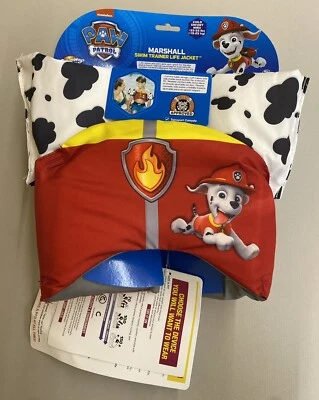 SwimWays Kids Paw Patrol Marshall Swim Trainer Life Jacket 33-55 Lbs Coast Guard