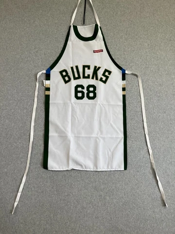MILWAUKEE BUCKS MASCOT BANGO 68 JERSEY CHEF KITCHEN APRON PALERMOS PIZZA GIANNIS Cover