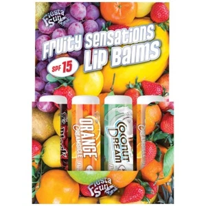 Fiesta Sun fruchtiger Lippenbalsam Salon Display Angebot LSF 15 für Lippen Nase Tattoos x 24 - Bild 1 von 1