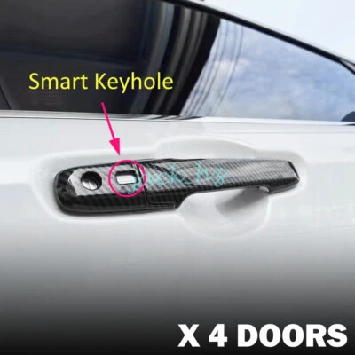 For 2022-2025 Toyota Avanza Veloz Carbon Fiber Door Handle Cover Trim w/ keyless - Image 1 of 4