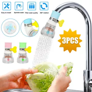 3Pcs Universal Faucet Mount Water Filters Kitchen Sink Filtration Tap Purifier - Picture 1 of 8