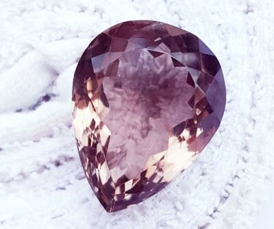 Smoky Quartz Pear Shape 46.85 Ct Certified Loose Gemstone With Free Gift - Image 1 of 4