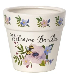 PRECIOUS MOMENTS "Welcome Ba-Bee" Blumentopf 4" x 3,5" #171493 Baby Geschenk - Bild 1 von 2