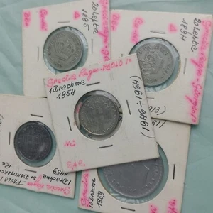Lotto monete mondiali GRECIA Dracma Drachma Lepta Numismatica Greche moneta - Picture 1 of 11