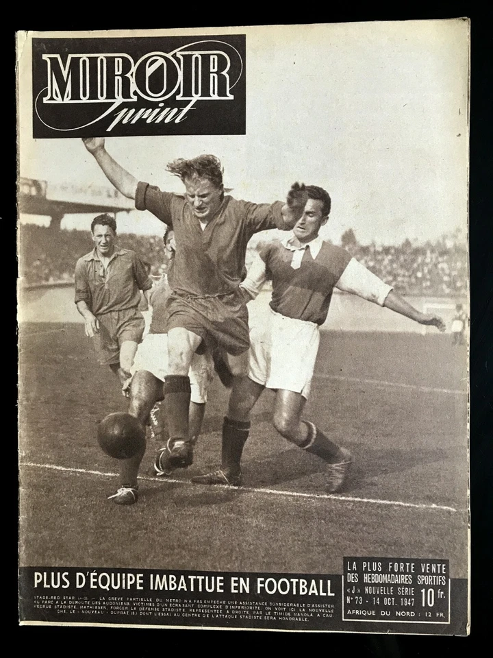 Miroir Sprint du 14/10/1947; Stade-Red Star/ Rétrospective Marcel Cerdan 10 ans - Photo 1/1