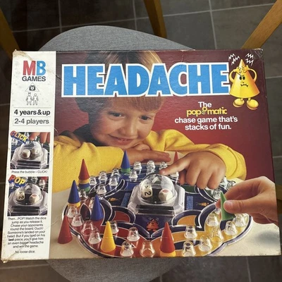 Vintage 1986 MB Games Headache Board Game  Popomatic Complete Good - Image 1 of 4