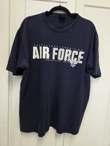 AIR  FORCE BIG COTTON MENS SZ XL BLUE T SHIRT - Picture 1 of 3