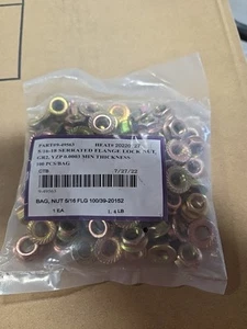 5/16"-18 Serrated Flange Lock Nuts/Wiz Nuts Gr 2 (100) Nuts - Picture 1 of 1
