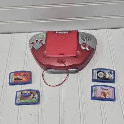 Bundle (4 Games) Leap Frog Leapster Educational Learning Handheld Console TESTED - Image 1 of 4